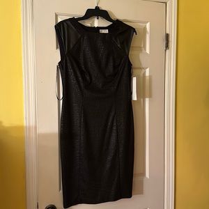 Black Faux Snack-skin/ Leather Dress